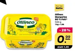 NETTO Ollineo Margarine 80 % Fett Angebot