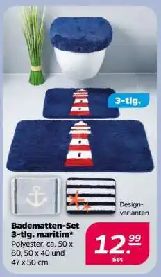 NETTO Badematten-Set 3-tlg. maritim Angebot
