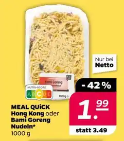 NETTO MEAL QUICK Hong Kong oder Bami Goreng Nudeln Angebot