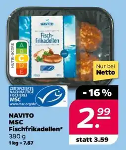 NETTO NAVITO MSC Fischfrikadellen Angebot