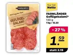 NETTO FARMLÄNDER Geflügelsalami Angebot