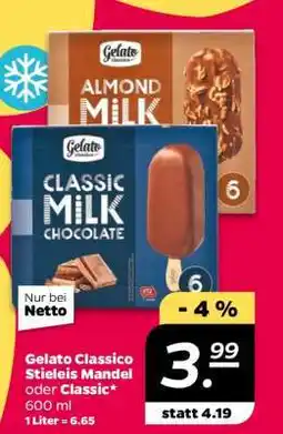 NETTO Gelato Classico Stieleis Mandel oder Classic Angebot
