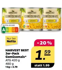 NETTO HARVEST BEST 3er-Pack Gemüsemais Angebot