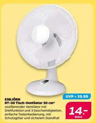 NETTO ESBJÖRN RT-30 Tisch-Ventilator 30 cm Angebot