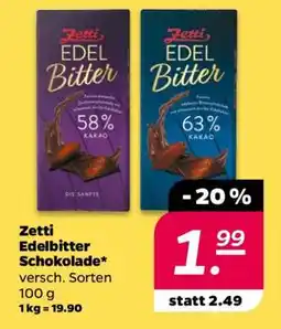 NETTO Zetti Edelbitter Schokolade Angebot