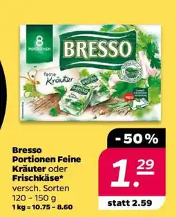 NETTO Bresso Portionen Feine Kräuter oder Frischkäse Angebot