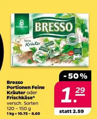 NETTO Bresso Portionen Feine Kräuter oder Frischkäse Angebot