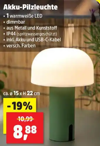 Thomas Philipps Akku-Pilzleuchte Angebot