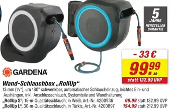 toom Baumarkt GARDENA Wand-Schlauchbox ,,RollUp" Angebot