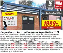 toom Baumarkt Komplettbausatz Terrassenüberdachung „Legend Edition“ Angebot