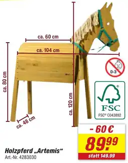 toom Baumarkt Holzpferd „Artemis“ Angebot
