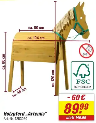 toom Baumarkt Holzpferd „Artemis“ Angebot