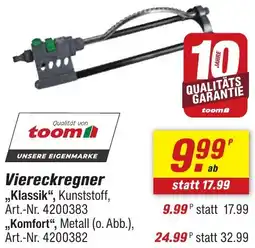 toom Baumarkt Viereckregner Angebot