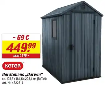 toom Baumarkt Keter Gerätehaus „Darwin" Angebot