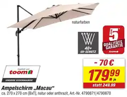 toom Baumarkt Ampelschirm ,,Macau" Angebot