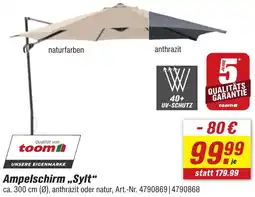toom Baumarkt Ampelschirm ,,Sylt" Angebot