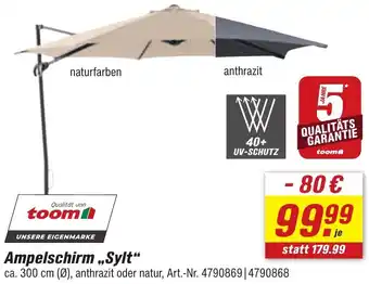 toom Baumarkt Ampelschirm ,,Sylt" Angebot