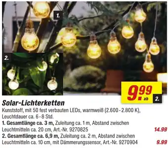 toom Baumarkt Solar-Lichterketten Angebot