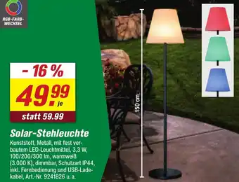 toom Baumarkt Solar-Stehleuchte Angebot