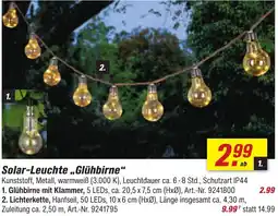 toom Baumarkt Solar-Leuchte ,,Glühbirne" Angebot