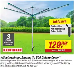 toom Baumarkt LEIFHEIT Wäschespinne ,,Linomatic 500 Deluxe Cover" Angebot