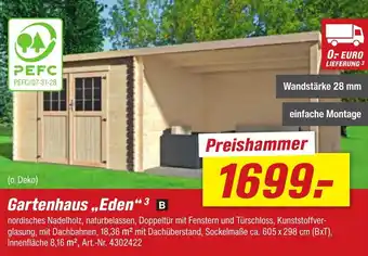 toom Baumarkt Gartenhaus ,,Eden" Angebot