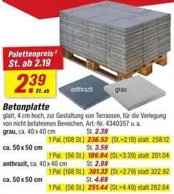toom Baumarkt Betonplatte Angebot