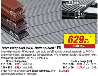 toom Baumarkt Terrassenpaket WPC-Bodendielen Angebot