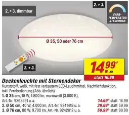 toom Baumarkt Deckenleuchte mit Sternendekor Angebot