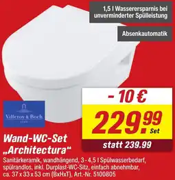 toom Baumarkt Villeroy & Boch Wand-WC-Set ,,Architectura" Angebot