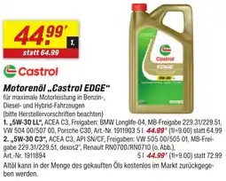 toom Baumarkt Castrol Motorenöl ,,Castrol EDGE" Angebot
