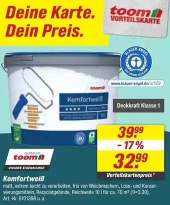 toom Baumarkt Komfortweiß Angebot