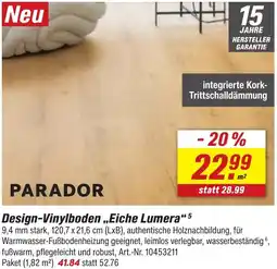 toom Baumarkt PARADOR Design-Vinylboden ,,Eiche Lumera" Angebot