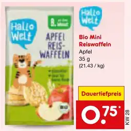 Netto Marken-Discount Hallo Welt Bio Mini Reiswaffeln Angebot