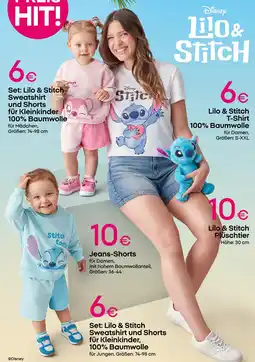 PEPCO Disney set: lilo & stitch sweatshirt und shorts für kleinkinder Angebot