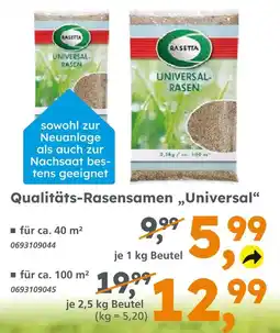 Globus Baumarkt Rasetta qualitäts-rasensamen universal Angebot