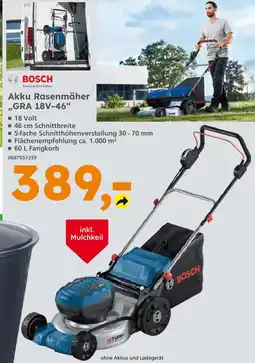 Globus Baumarkt Bosch akku rasenmäher Angebot