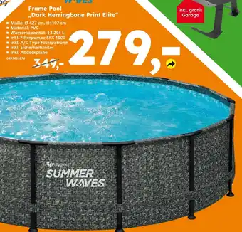 Globus Baumarkt Frame pool „dark herringbone print elite“ Angebot