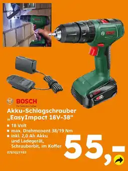 Globus Baumarkt Bosch akku-schlagschrauber „easyimpact 18v-38“ Angebot