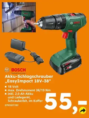 Globus Baumarkt Bosch akku-schlagschrauber „easyimpact 18v-38“ Angebot