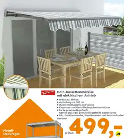 Globus Baumarkt Trendline halb-kassettenmarkise mit elektrischem antrieb Angebot