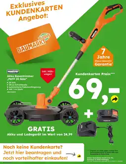 Globus Baumarkt Primaster akku rasentrimmer patf 20 solo Angebot