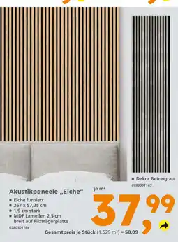 Globus Baumarkt Akustikpaneele „eiche“ Angebot