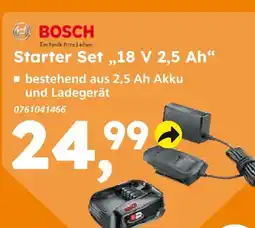 Globus Baumarkt Bosch starter set „18 v 2,5 ah“ Angebot