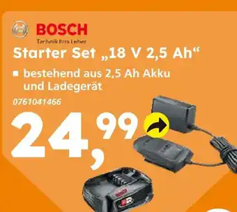 Globus Baumarkt Bosch starter set „18 v 2,5 ah“ Angebot