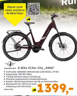 Globus Baumarkt Zundapp e-bike 27,5er city „x800“ Angebot