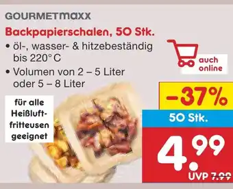 Netto Marken-Discount GOURMETmaxx Backpapierschalen, 50 Stk. Angebot