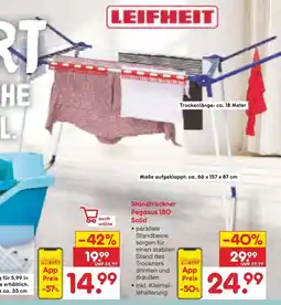 Netto Marken-Discount LEIFHEIT Standtrockner Pegasus 180 Solid Angebot