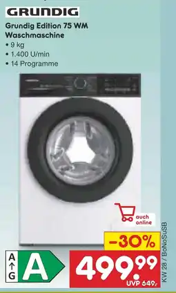 Netto Marken-Discount GRUNDIG Grundig Edition 75 WM Waschmaschine Angebot