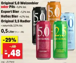 Thomas Philipps Original 5,0 Weizenbier oder Pils Angebot